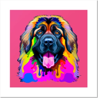 Floof Leonberger Colorful Illustration Posters and Art